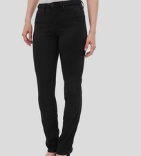  235 Tribal Women's Black Slim Fit Five Pocket Denim Ankle Jeans Pants Size 2
