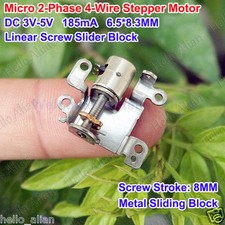 DC 5V Micro Mini 2-Phase 4-Wire Stepper Motor Lead Screw Slider Nut for Camera