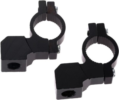 2pcs Motorcycle 10mm/ 7/8'' Mirror Mount Clamp, Handlebar Rearview Mirror Adapter