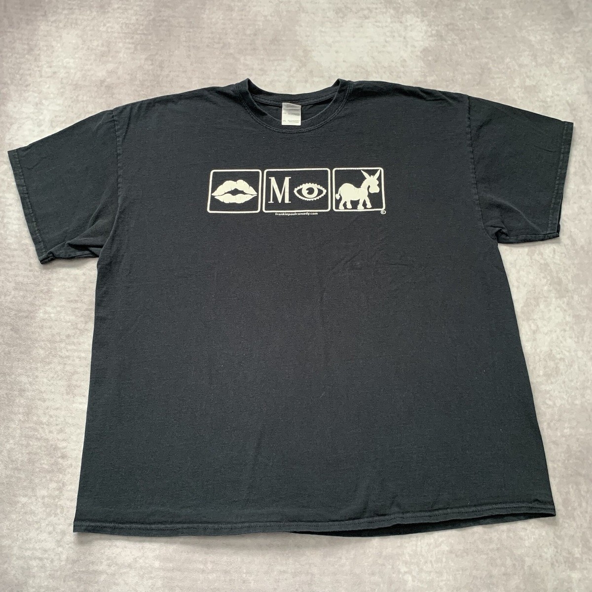 Vintage Kiss My Ass Box Logo Shirt Size XXL Offensive Humor Funny 