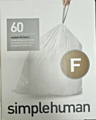 Simple Human 30 Liter Müllbeutel Schwerlast 3 Packungen à 20 (insgesamt 60 Beutel) Code F