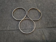 Lot of 3 Sterling silver made in Mexico twist pattern, solid pa bangle bracelet