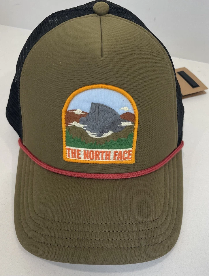 NUEVO con etiquetas Sombrero de camionero The North Face Valley verde negro con cable envío rápido Foto 2 de 4