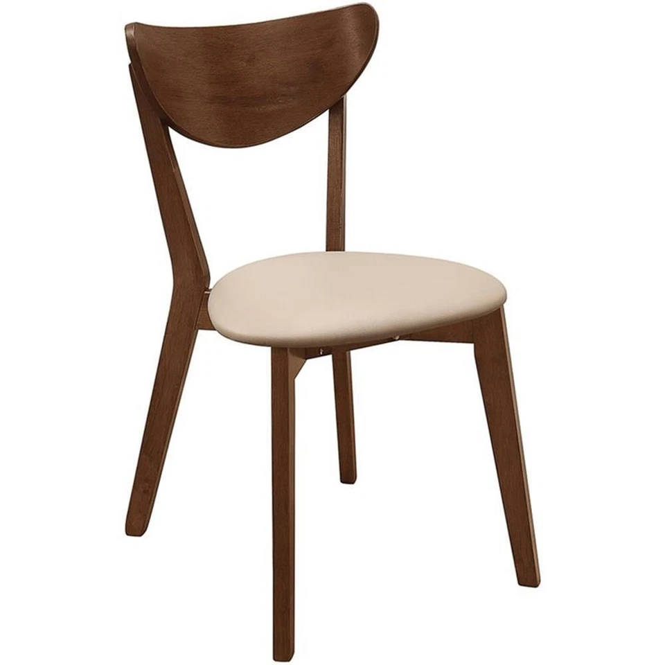 Coaster Kersey Curved Back Wood Dining Chairs in Chestnut - Image 4 of 4