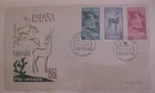 SPAIN  SAHARA FDC  1961 DEER  CACHET UNADDRESSED