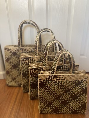 A Set of 4 Hand Woven Bags