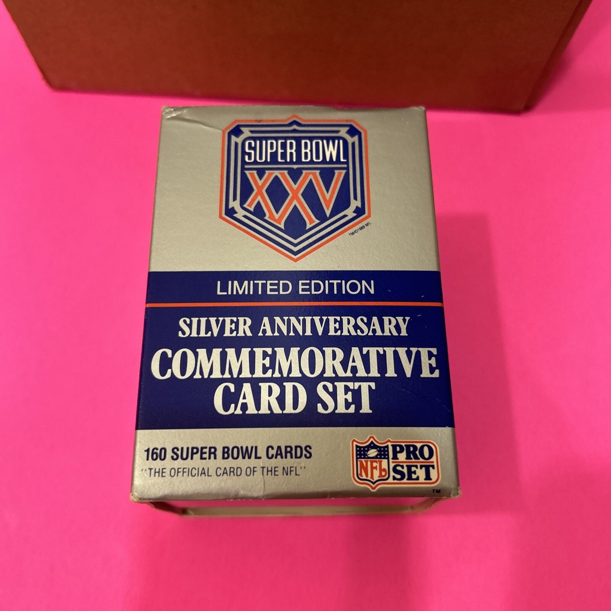 Pro Set Super Bowl XXV 25 Limited Edition Silver Anniversary Football Cards  160