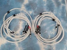 Maze Audio Braided Litz Speaker Cable Pair 10ft BI-WIRE Silver Plated Audiophile