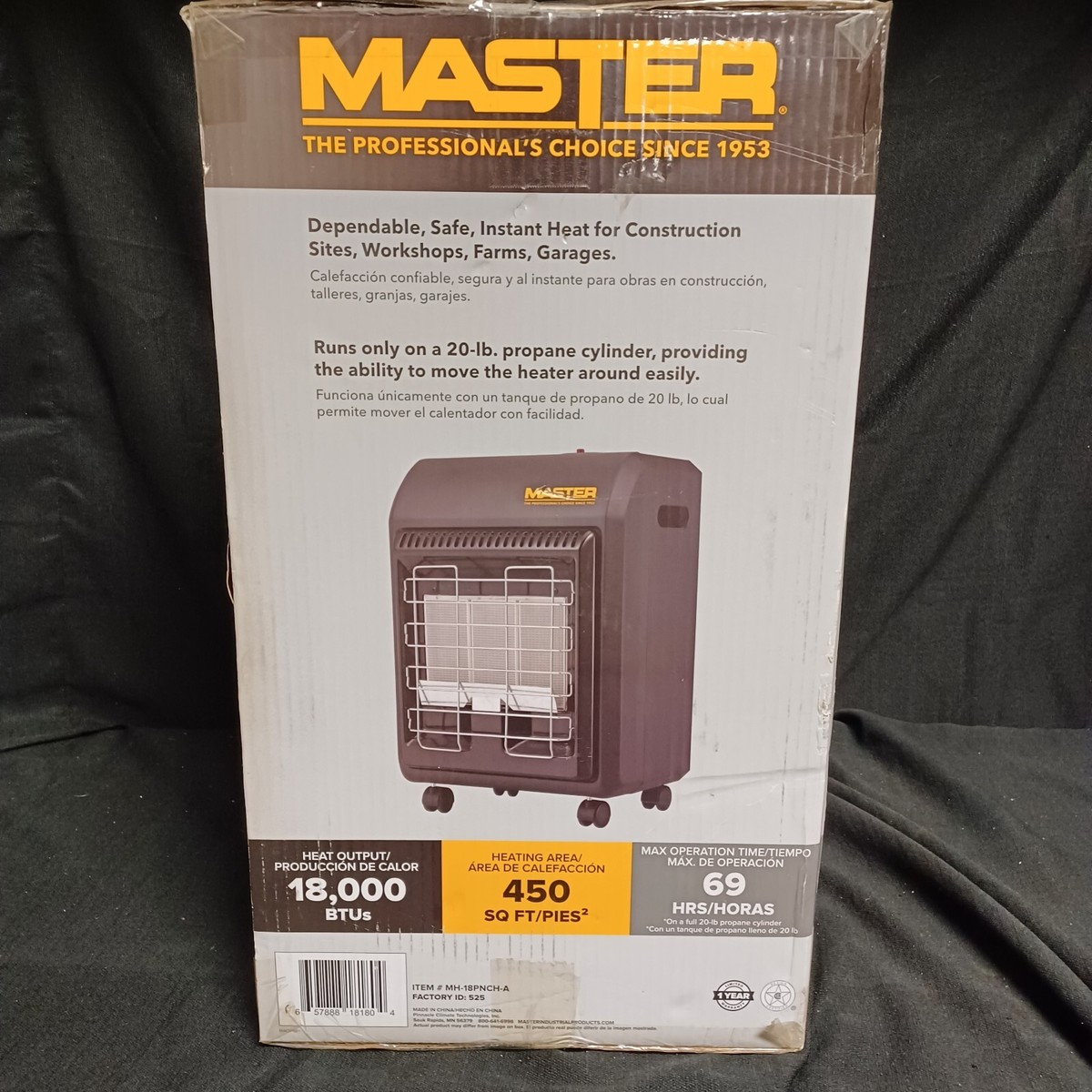BRAND NEW Master Low-Profile 18,000 BTU Portable Cabinet Heater,  MH-18-PNCH-A | eBay