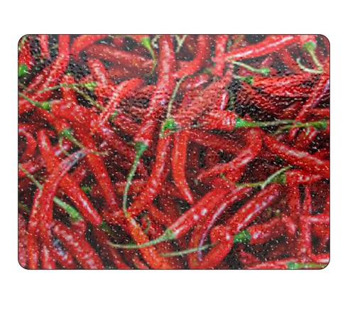 Artículo de tabla de cortar de vidrio de chiles pimientos cocina de regalo - Imagen 3 de 4