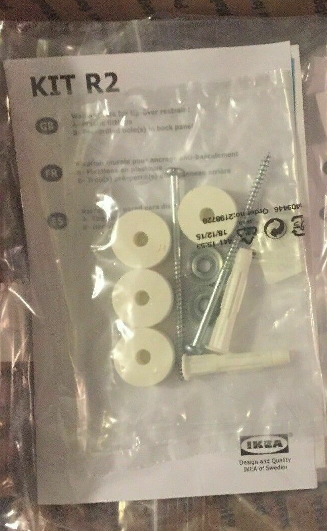 Ikea No Falling Tip Over Restraint and Wall Anchor Safety Kit R1