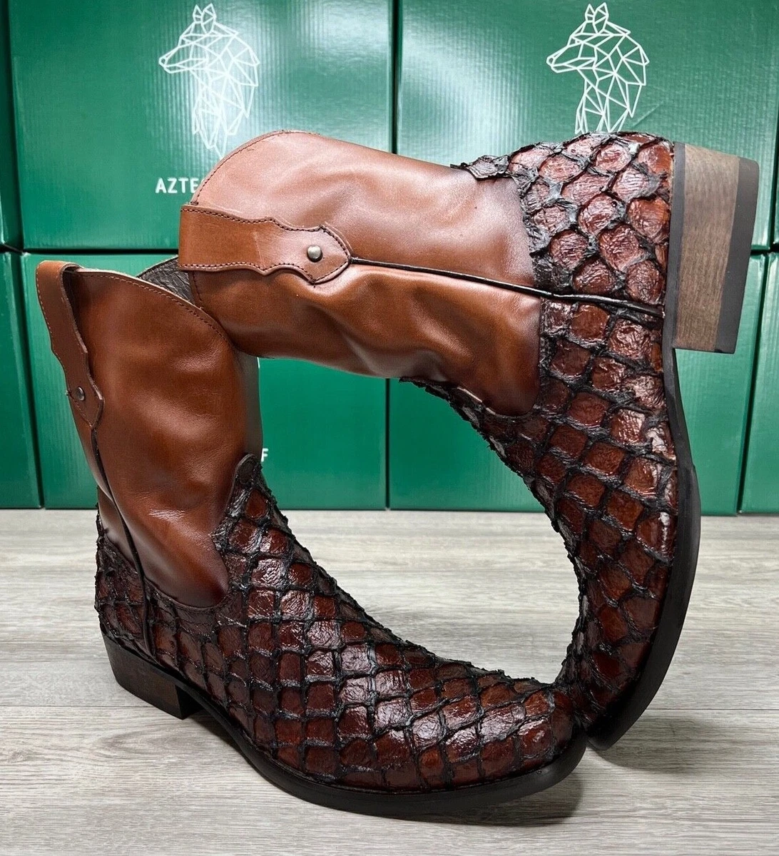 GUCCI Cowboy Boots Leather Mid Heel Boots