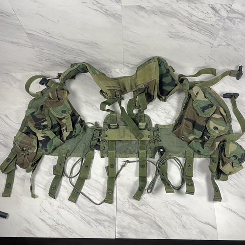 USGI Enhanced Tactical Load Bearing Vest Woodland Camo Army Ammo Pouch