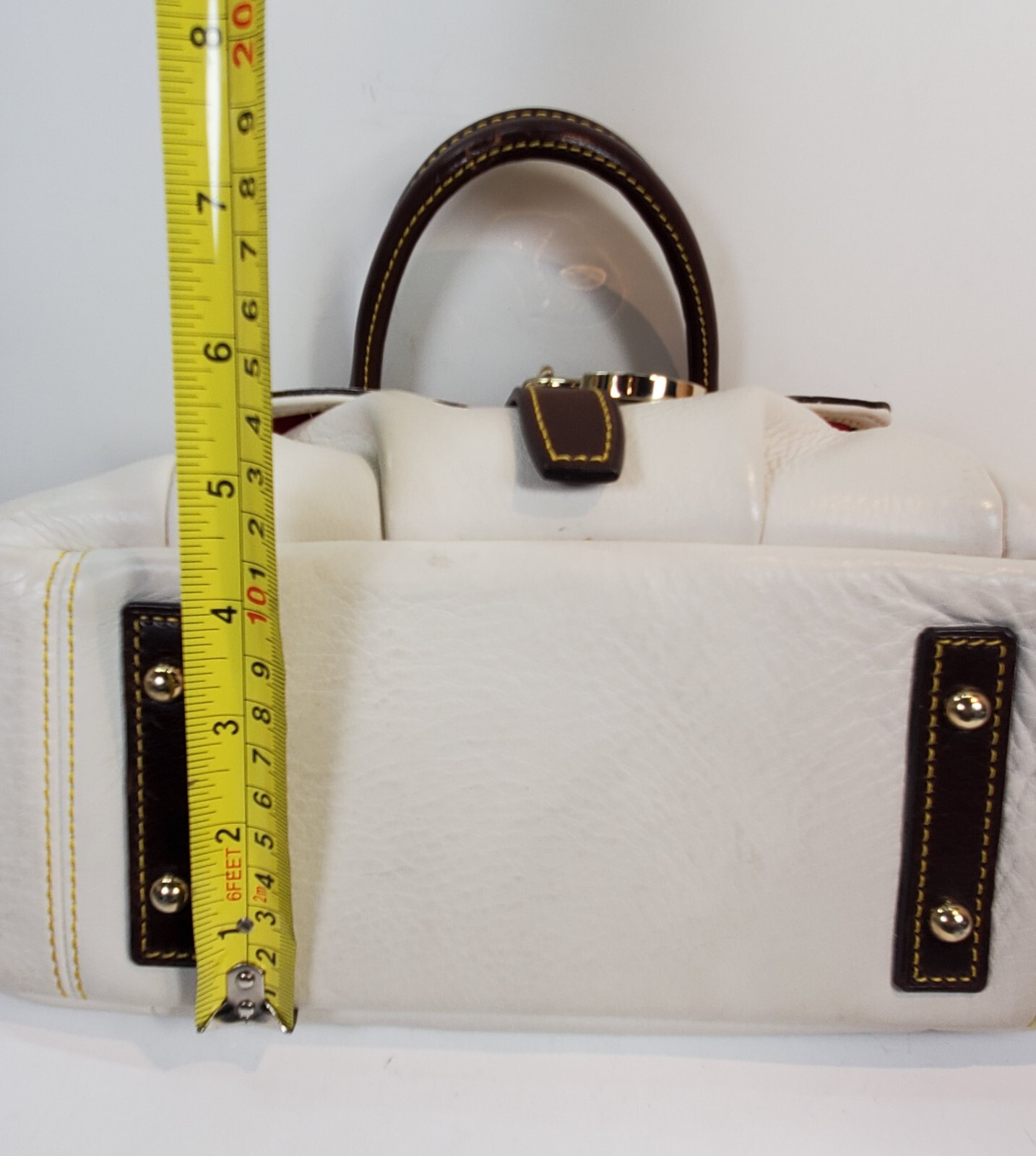 Dooney & Bourke  Samba Off White Square Satchel W… - image 12