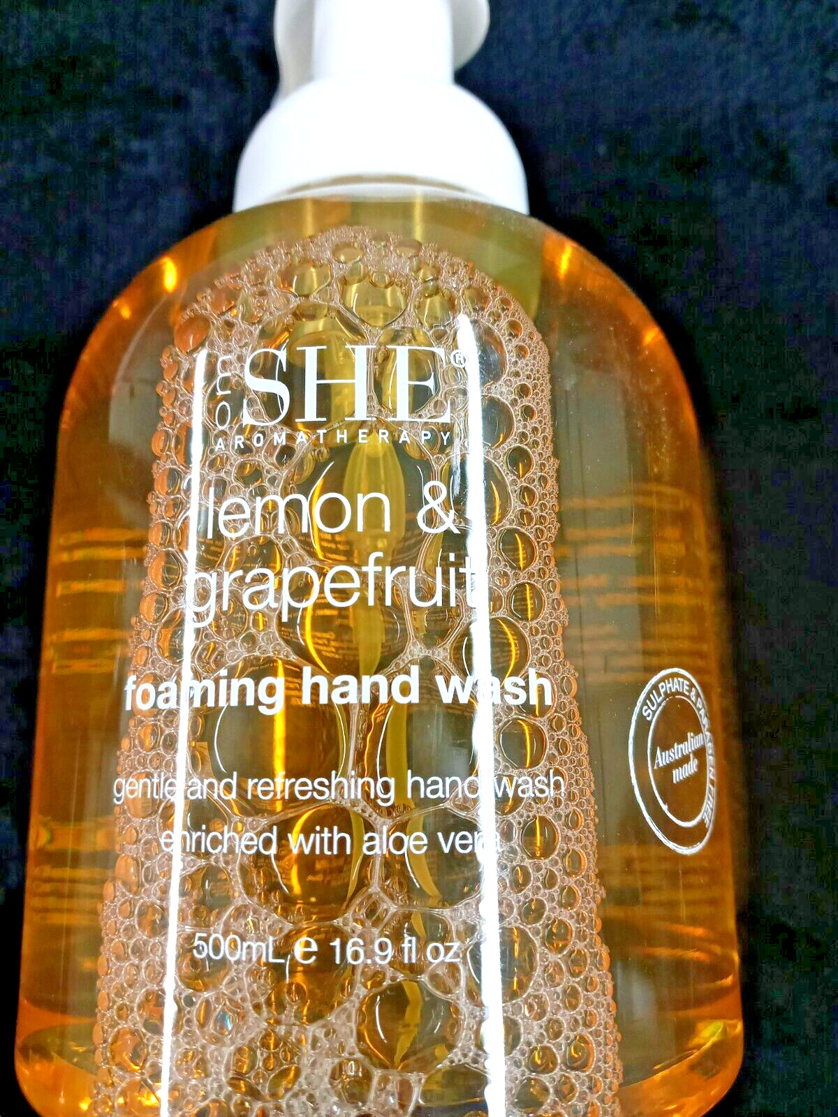 3- 500ml /16.9oz Om She Aromatherapy Lemon & Grapefruit Foaming Hand Wash Vegan