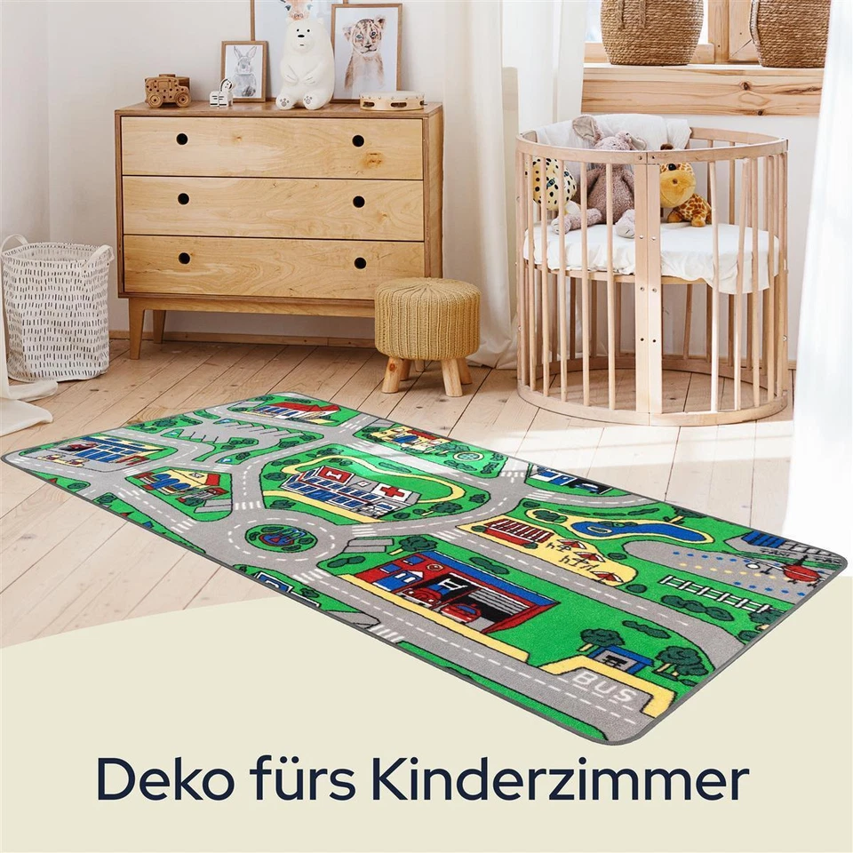 Spielteppich CITY Kinderteppich Straßenteppich Auto Wohn-Teppich versch. Größen - Bild 4 von 4