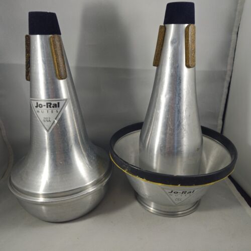 Jo Ral Mutes Lot Trumpet Trombone Straight And Cup Mute - Picture 1 of 15
