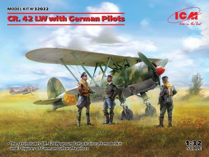 ICM 32022 1:32nd scale Fiat CR.42 LW with German Pilots