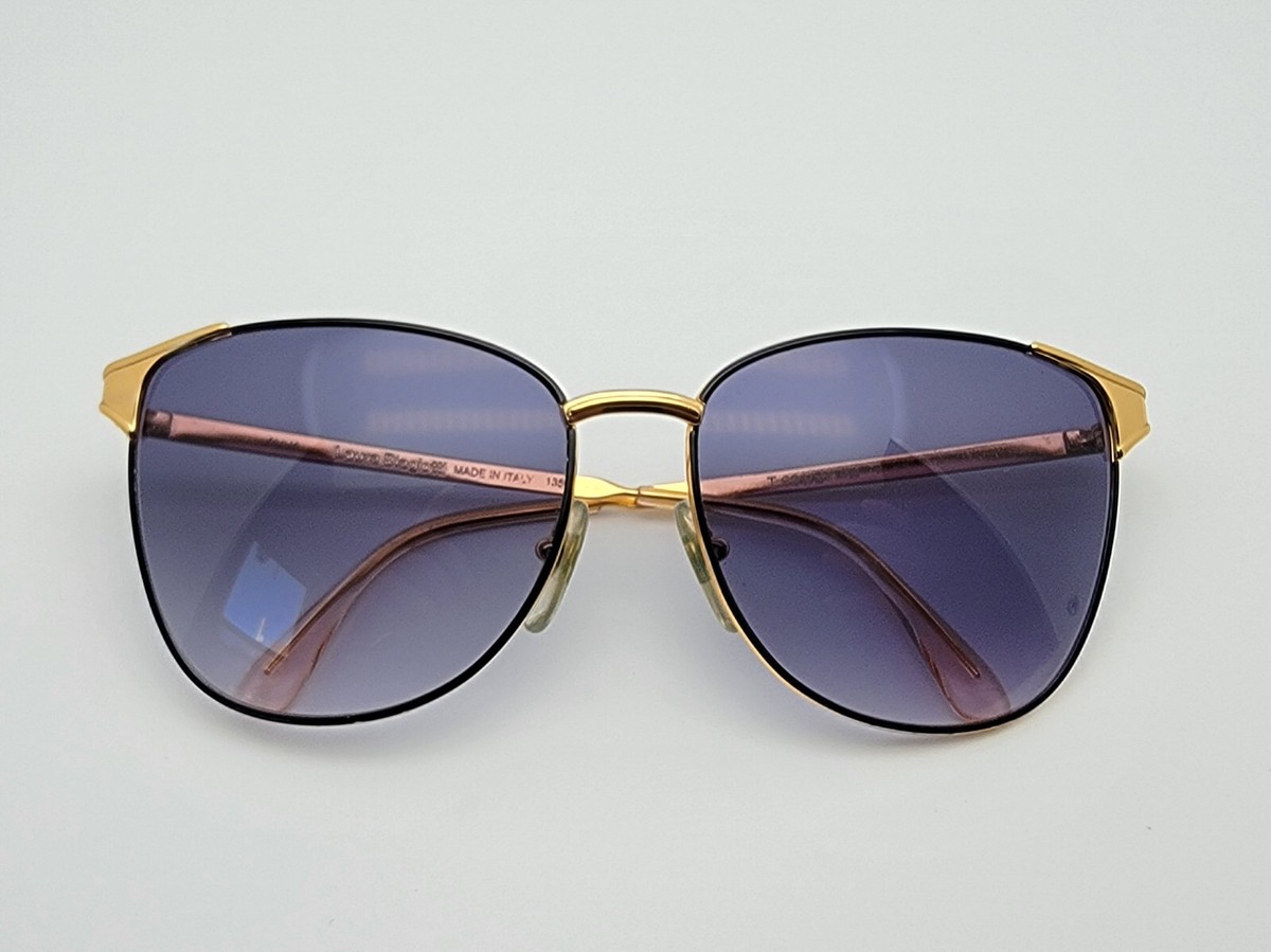 Laura Biagiotti T601/S P05 Gold Black Frame Blue Gradient Lens Sunglasses Italy Laura Biagiotti T601/S P05 Gold Black Frame Blue Gradient  main image 3