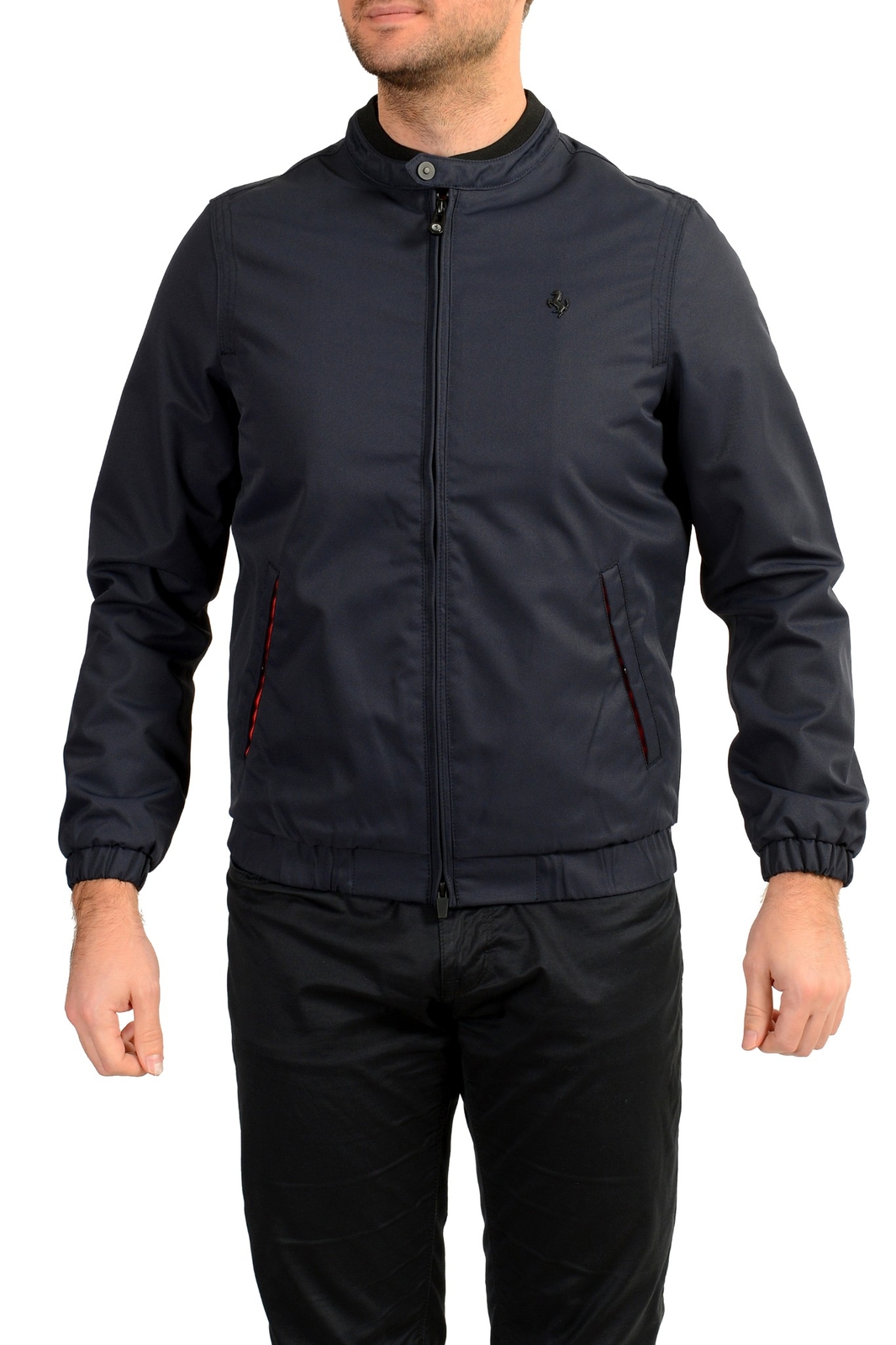 Мужская синяя утепленная куртка Scuderia Ferrari на молнии US S IT 48