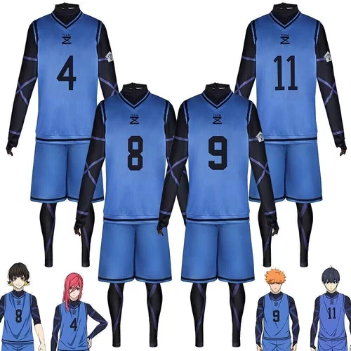 Blue Lock Isagi Yoichi Cosplay Costume Chigiri Hyoma Jersey Summer Suits 2025 - Picture 3 of 16