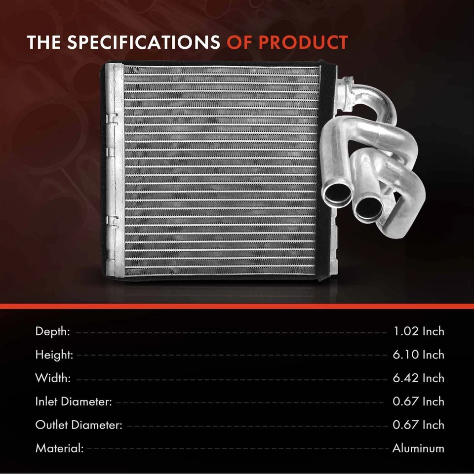 Núcleo de calefacción de climatización para Chevrolet Spark 2016-2021 voltios 2016 1,2 L 1,4 L 1,5 L aluminio Foto 3 de 4