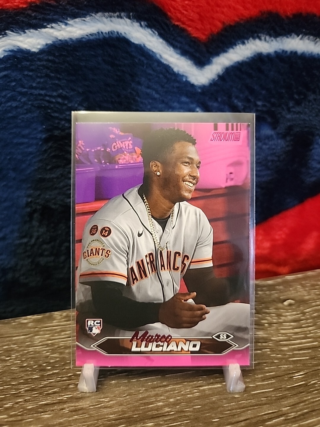 2024 Topps Stadium Club Marco Luciano #224 Pink Foil RC Giants