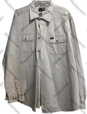 Guide Series Men s Button Up Shirt Size XLT  Cream Long Sleeve Cotton