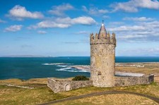Landscape doonagore castle ireland sea architecture Custom Gaming Mat Desk