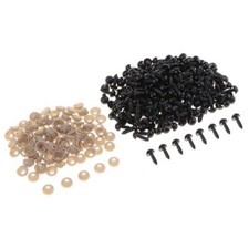 100pcs 8mm Black Plastic Safety Eyes with Washers for Toy Accessories