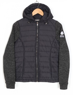 SUPERDRY Mountain Storm Hybrid Zip Hooded Jacket Women Size M