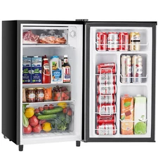 3.2 Cu.Ft Compact Mini Fridge with Freezer, Single Door, Adjustable Thermostat