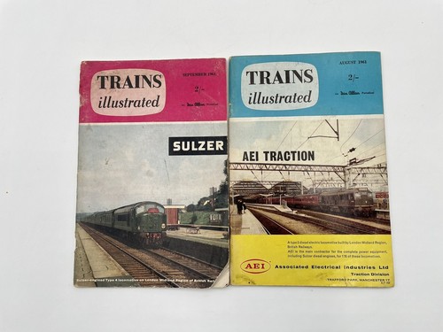 Vintage Trains Illustrated Magazine 1961 lot of 5 Sulzer Locomotive England - Picture 2 of 7