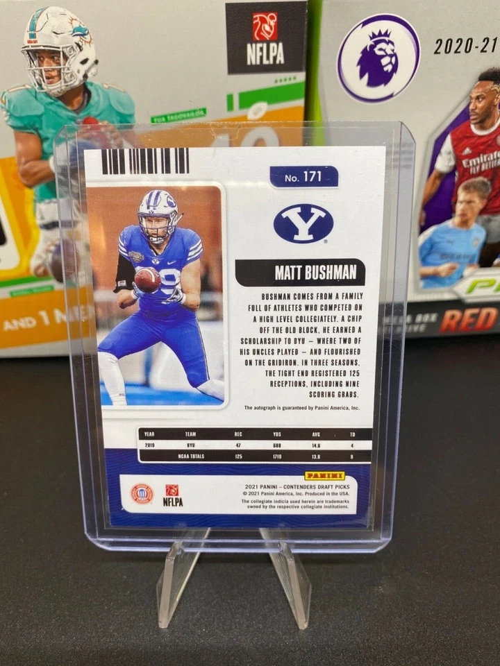 2021 Contenders Draft Picks College Ticket Auto #171 Matt Bushman  - Image 2 of 2