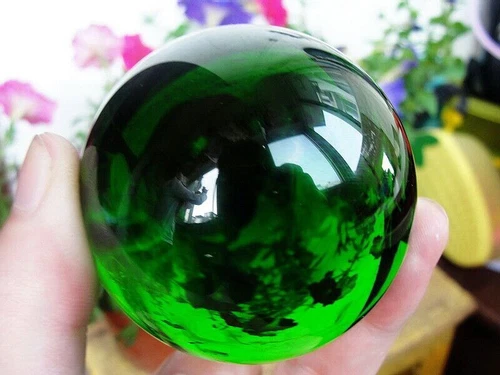 40-100mm Natural Green Obsidian Sphere Large Crystal Ball Healing Stone - Picture 3 of 10