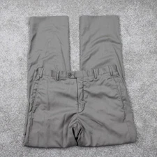 Zanella Todd Dress Pants Mens 33 Gray 100% Wool Flat Front Lined w/ 32" inseam