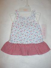 Infant Girls Chaps 2 piece Floral Knit Sundress - Size 3 mo. - New with Tag