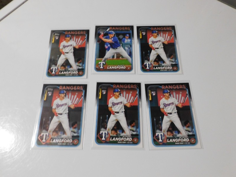 2024 topps update wyatt langford  rcs lot texas rangers