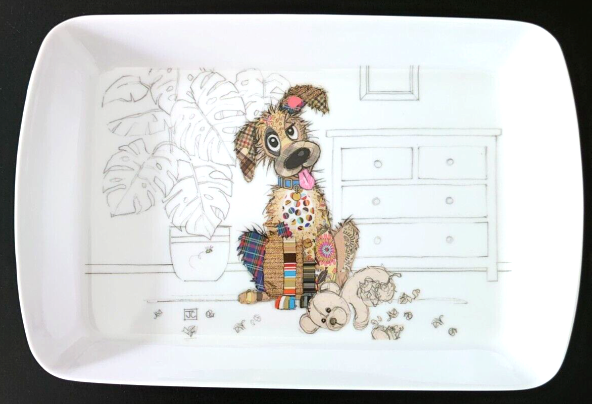 Small Tray - Murphy Mutt by Bug Art - 23 x 16 x 2.5cms - Rigid Plastic