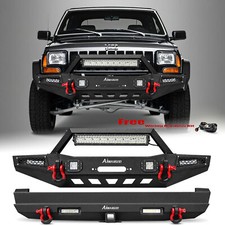 Aaiwa For 1984-2001 Jeep Cherokee Xj Front Rear Bumper Wwinch Plate Lights 001