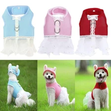 Mesh Harness Vest for Small and Medium Dogs Breathable Dog Harness Dress Skirt
