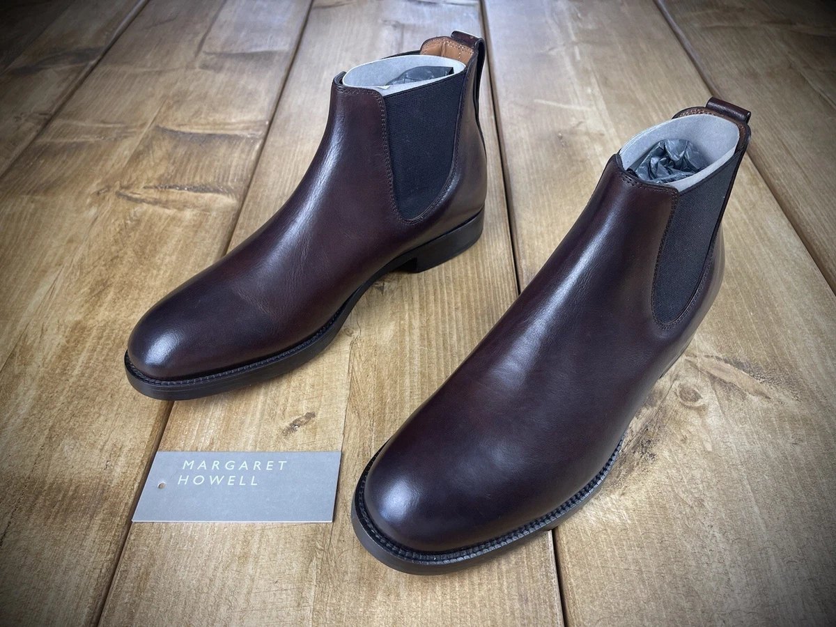 Women s MARGARET HOWELL Chesnut Brown Leather Chelsea Boots