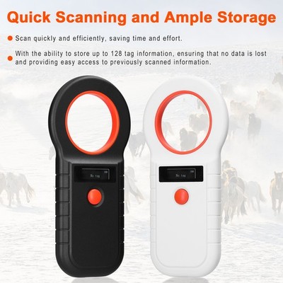 Pet Microchip Reader Scanner Wireless Handheld Chip Scanner White