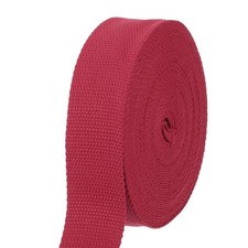 Cotton Webbing 1.5 Inch 11 Yard Polyester Cotton Webbing Strap Dark Red