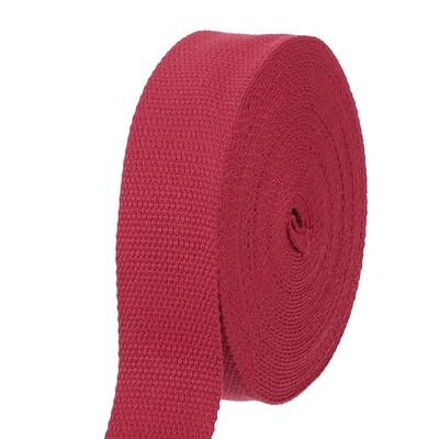 Cotton Webbing 1.5 Inch 11 Yard Polyester Cotton Webbing Strap Dark Red