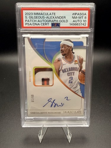 Shai Gilgeous Alexander RPA /10 PSA 8 Auto 10 2023 Immaculate Patch