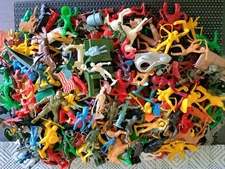 Lot Of Vintage Marx/Tim-mee/BMC/ Hong Kong  Cowboys,Indians,Horses PLUS- 4.5 LBS