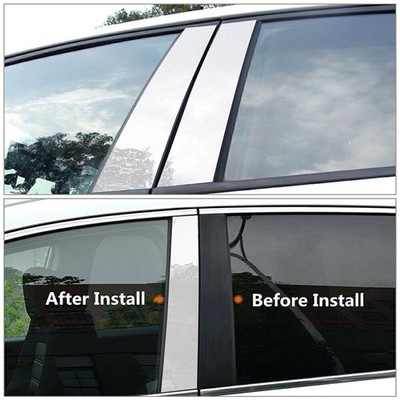8pc Silver Pillar Posts Door Trim Mirror Cover Fit Hyundai Solaris Verna 2018-22