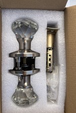 Crystal Glass Door Knobs Interior with Lock