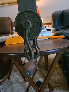 Antique 1920s Climax USA Food Grinder Grater Table Mount Hamilton Ohio Cast Iron